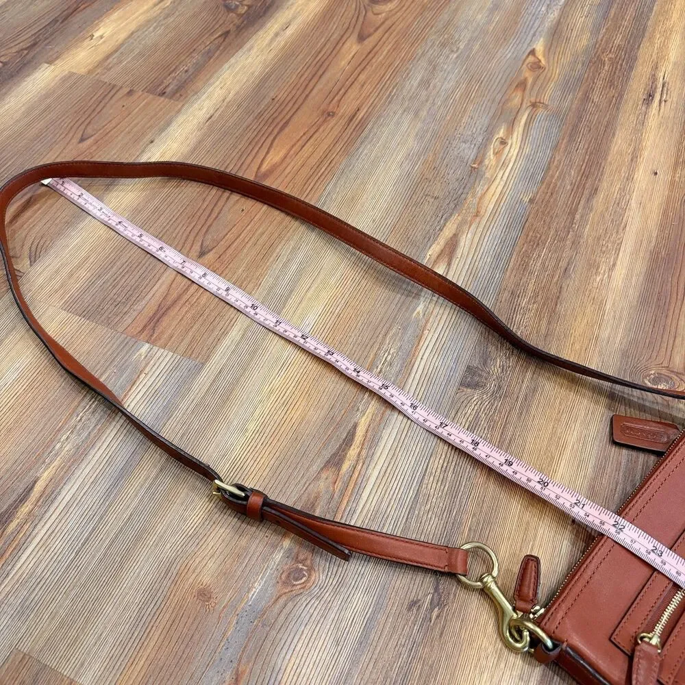 Coach Legacy Leather Swingpack Crossbody Bag British Tan Cognac - Picture 10 of 12